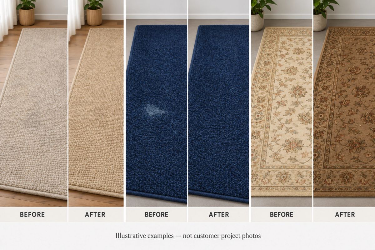 Before and after color idea: Wool carpet: beige refresh